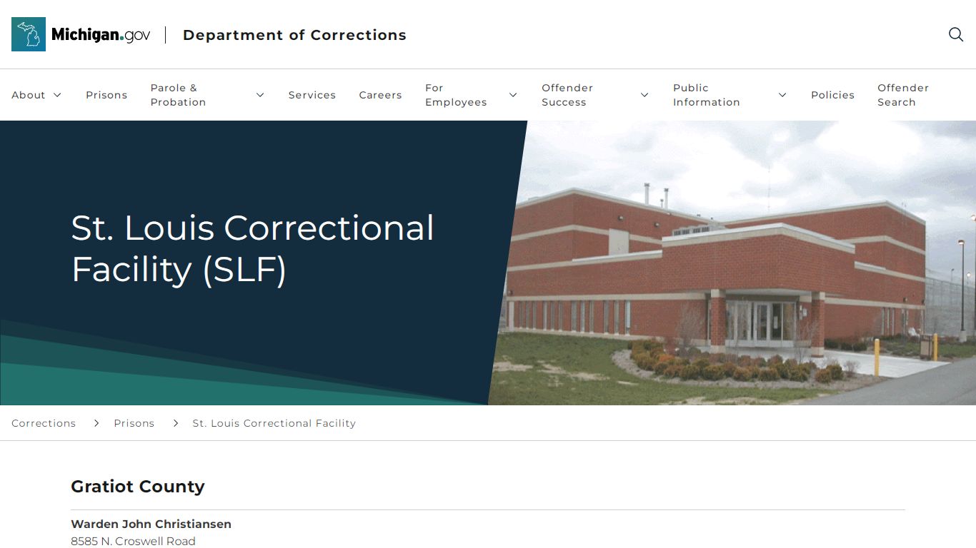 St. Louis Correctional Facility (SLF) - Michigan