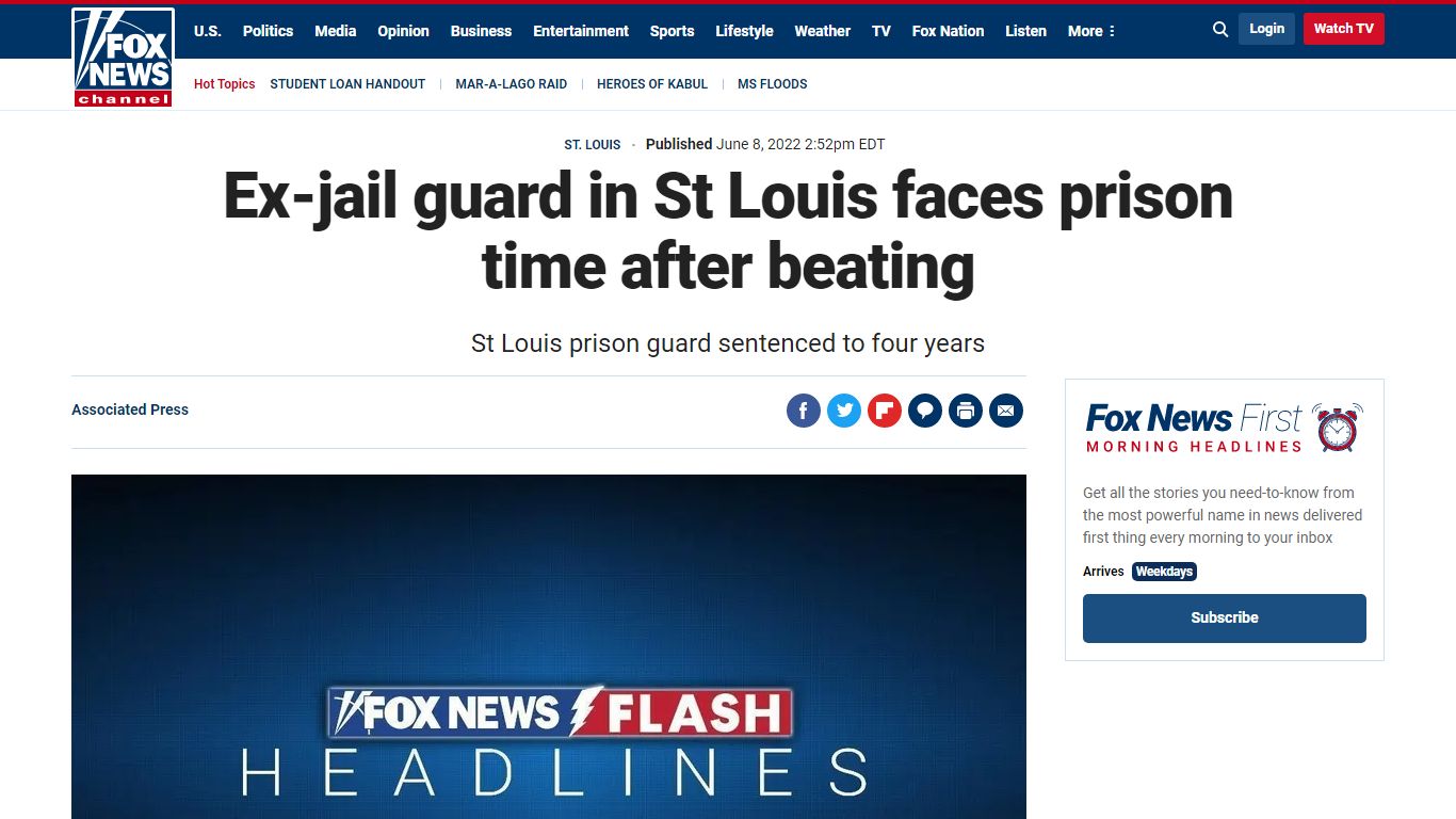 Ex-jail guard in St Louis faces prison time after beating